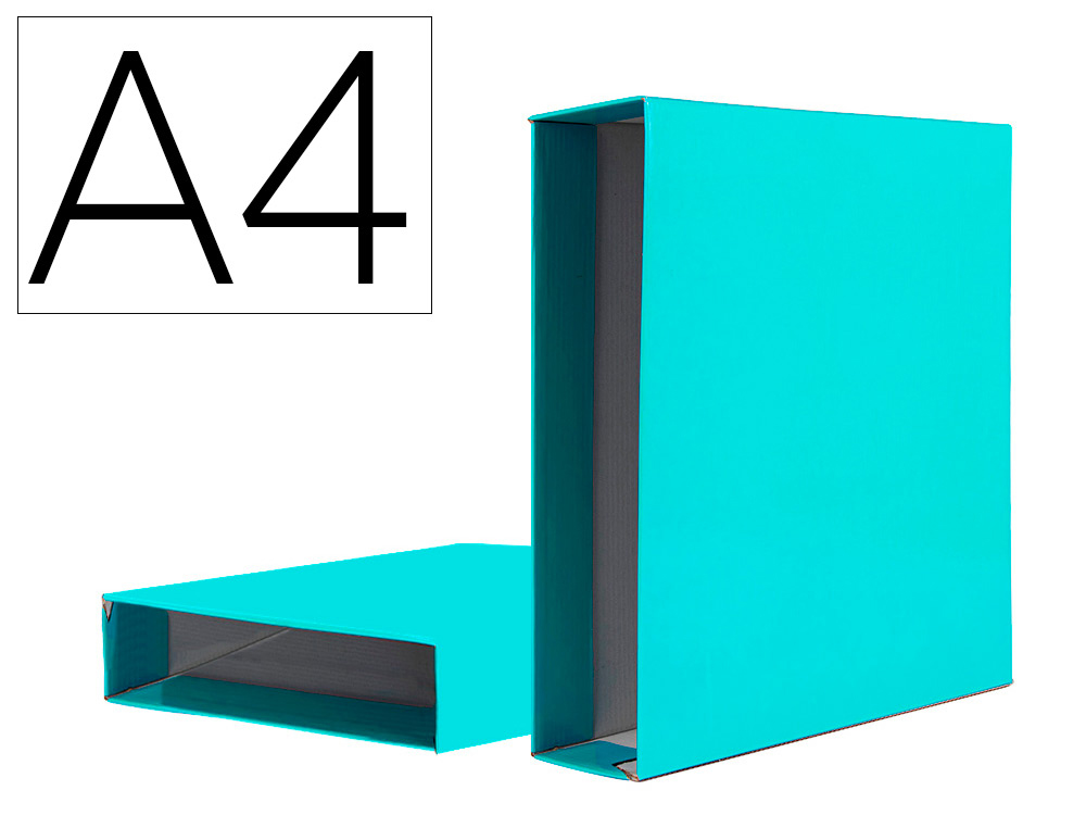 CAIXA PARA PASTA DE ARQUIVO DE ALAVANCA LIDERPAPEL DOCUMENTA DIN A4 LOMBADA 75 MM VERDE CLARO