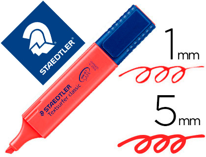 MARCADOR STAEDTLER TEXTSURFER CLASSIC 364 FLUORESCENTE VERMELHO
