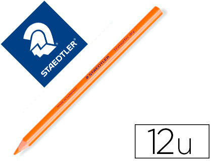 LAPIS FLUORESCENTE STAEDTLER TRIANGULAR TOP STAR LARANJA CAIXA DE 12 UNIDADES