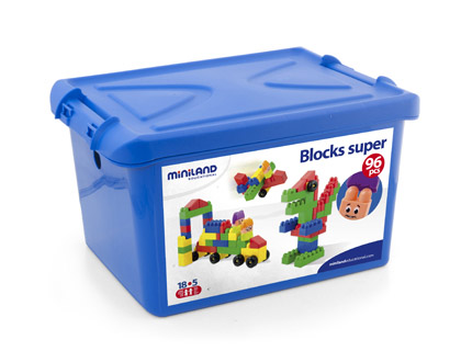 JOGO MINILAND SUPER BLOCKS 96 PECAS