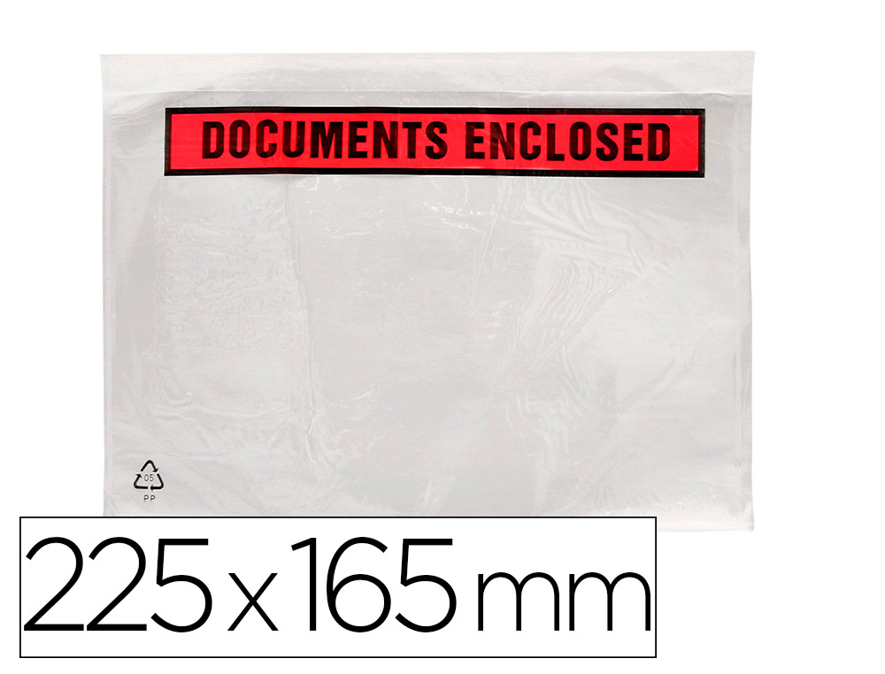 ENVELOPE AUTOADESIVO Q-CONNECT PORTA DOCUMENTOS MULTILINGUE 225X165 MM SEM JANELA PACK DE 100 UNIDADES