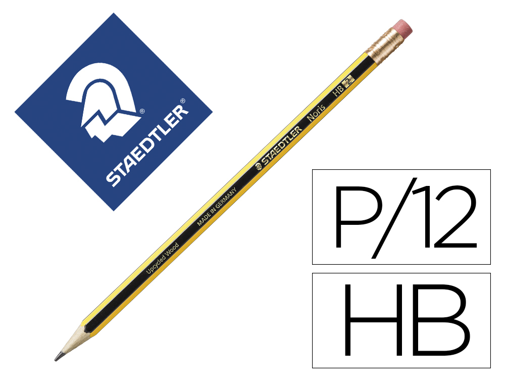 LAPIS DE GRAFITE STAEDTLER NORIS COM BORRACHA