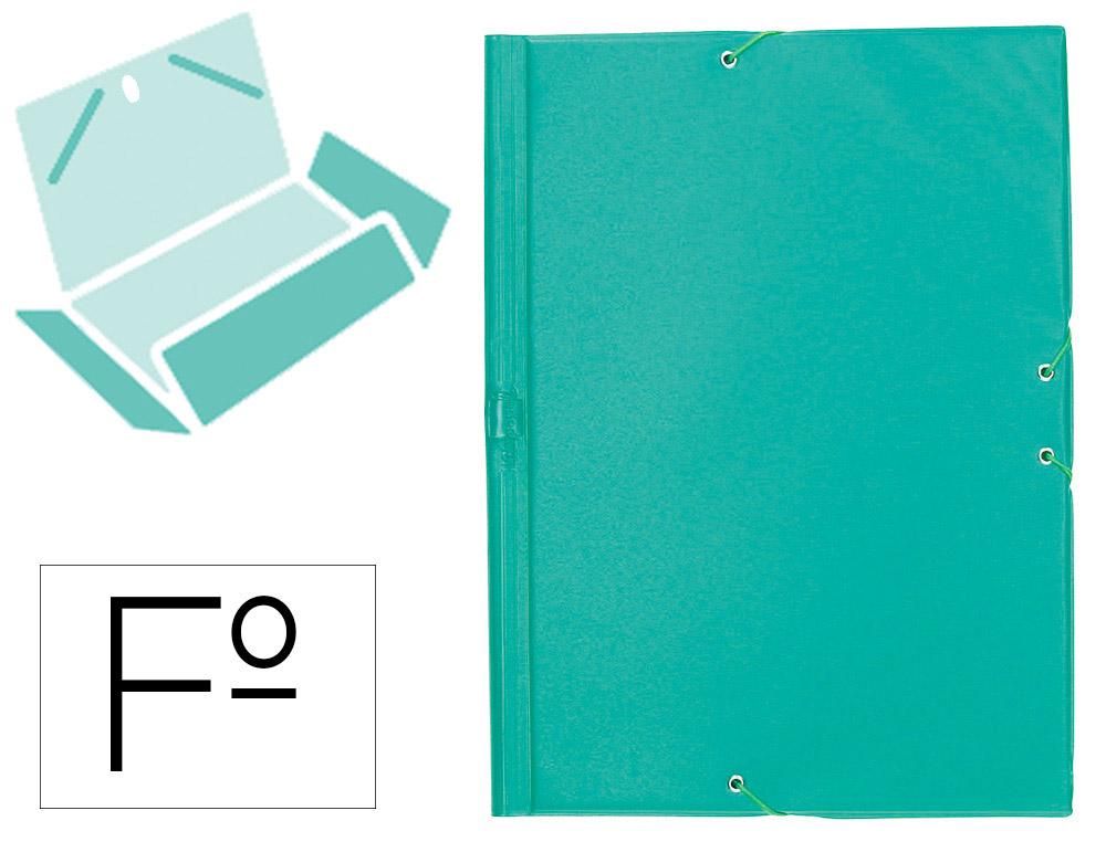 PASTA DE ELASTICOS LIDERPAPEL PLASTICO FOLIO ABA COR VERDE PISTACHO