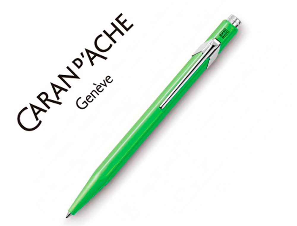 ESFEROGRFICA CARAN D'ACHE 849 FLUO VERDE LIMAO PONTA MEDIA