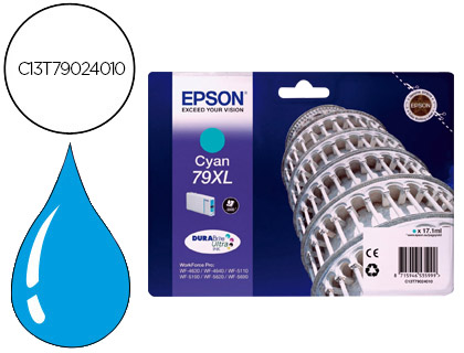 TINTEIRO EPSON 79XL WF 4630 / 4640 / 5110 /-5190 / 5620 / 5690 CIAN - 2.000 PAG