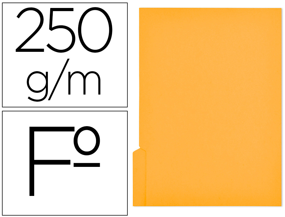 CLASSIFICADOR GIO EM CARTOLINA FOLIO PESTANA ESQUERDA 250 GR AMARELO
