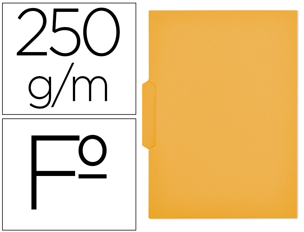 CLASSIFICADOR GIO EM CARTOLINA FOLIO PESTANA CENTRAL 250 GR AMARELO