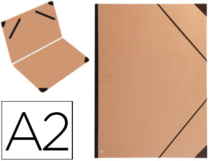PASTA DE ELASTICOS CLAIREFONTAINE DIN A2 EM KRAFT CASTANHO