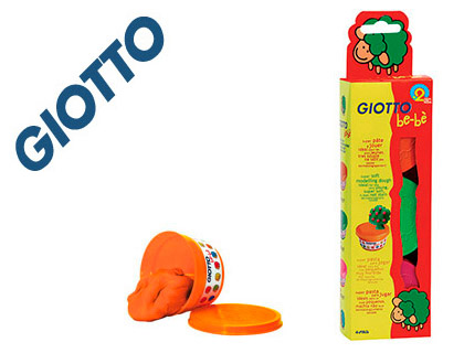 PASTA PARA MODELAR GIOTTO BEBE PACK 3 CORES SORTIDAS DERMATOLOGICAMENTE TESTADA