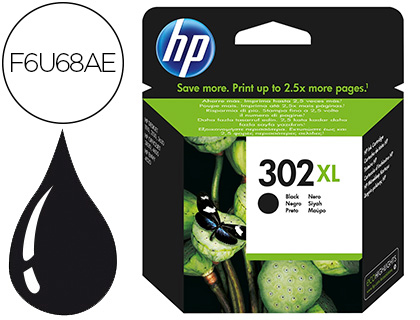 TINTEIRO HP 302 XL DESKJET 1110 / 2130 / 3630 OFFICEJET 3830 / 4650 ENVY 4520 COR PRETO 480 PAG