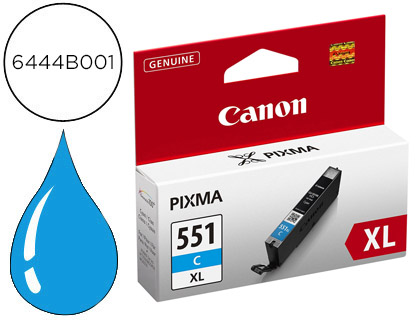 TINTEIRO CANON CLI-551 XL MG5450 / IP7250 / MG6350 CIAN