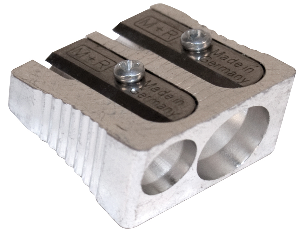 APARA LAPIS METALICO M+R DE DOIS USOS RECTANGULAR