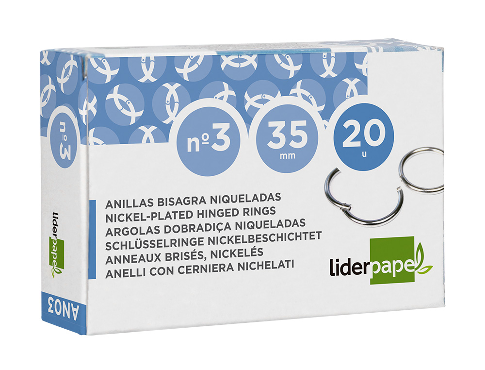 ARGOLAS NIQUELADAS, N. 3, 35 MM, CAIXA COM 20 UNIDADES