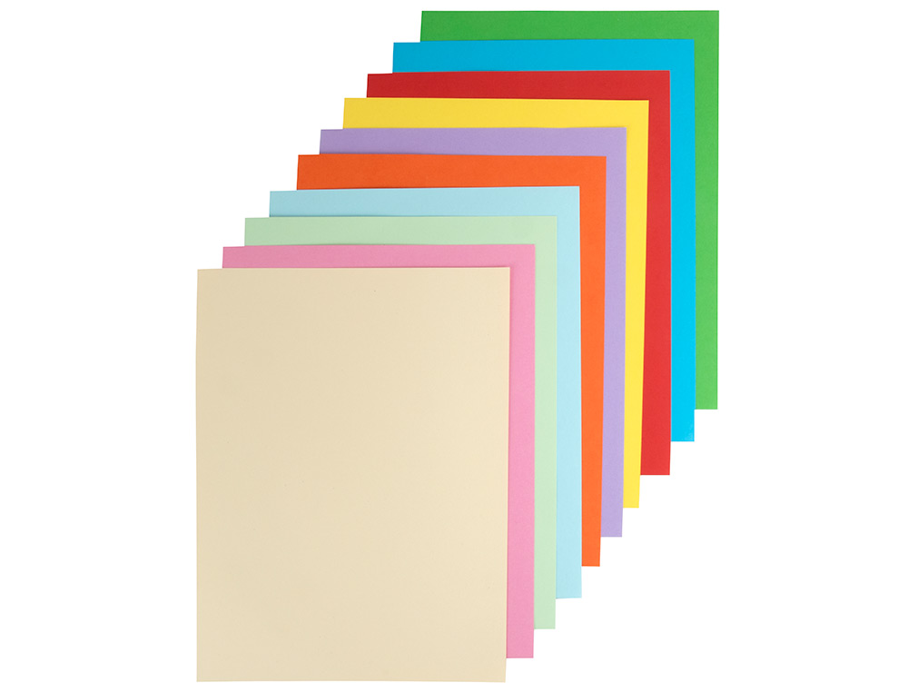 BLOCO TRABALHOS MANUAIS LIDERPAPEL CARTOLINA 240X315MM 10 FOLHAS CORES SORTIDAS