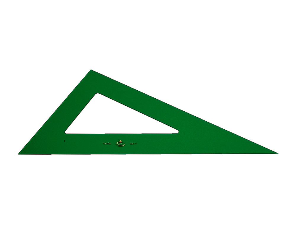 ESQUADRO PLASTICO VERDE TRANSP 32 CM