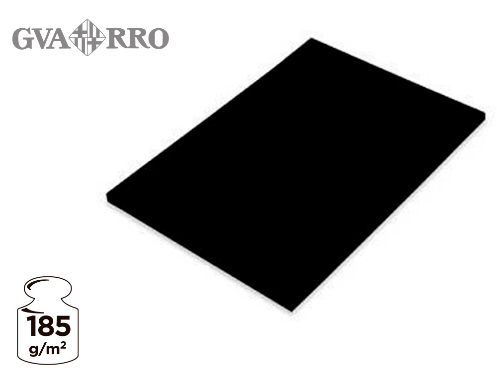 CARTOLINA 500 X 650 MM, 185 GRS, GUARRO, PRETO