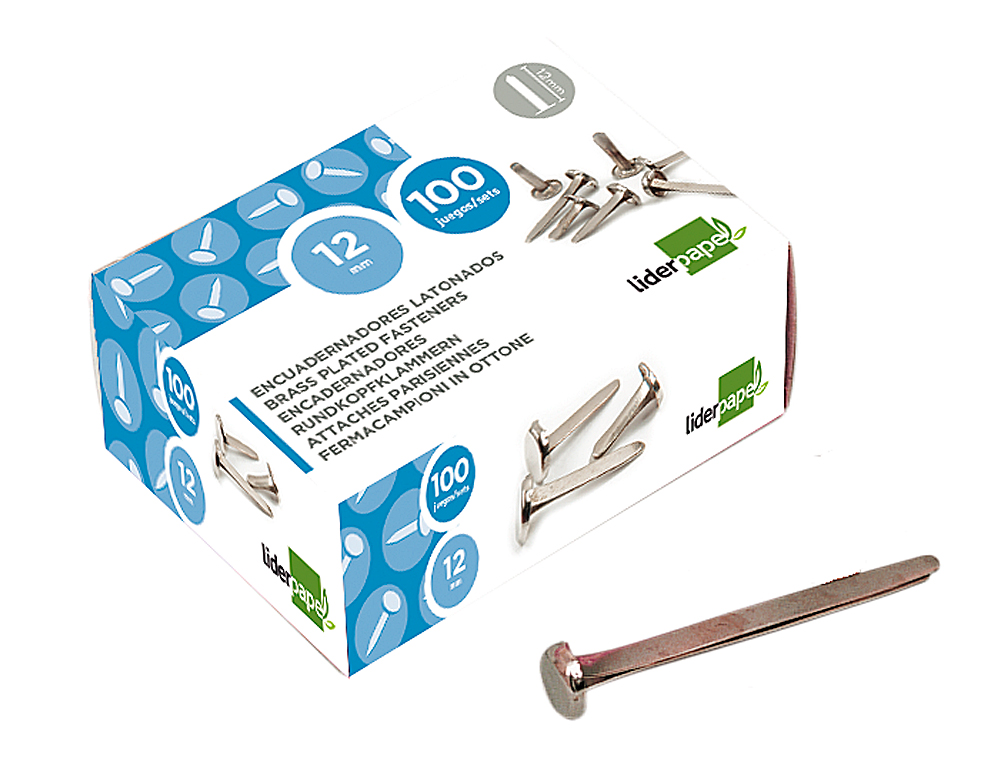 ATACHES ENCADERNACAO LIDERPAPEL, CAIXA DE 100, N.6 27,5 MM