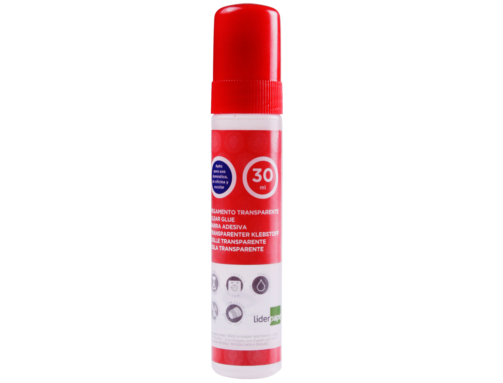 PEGAMENTO TRANSPARENTE LIDERPAPEL PARA PAPEL 30 ML