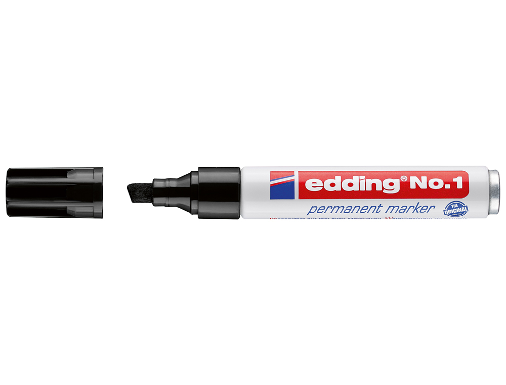 MARCADOR EDDING MARCADOR PERMANENTE 1 PRETO -PONTA BISELADA 5 MM