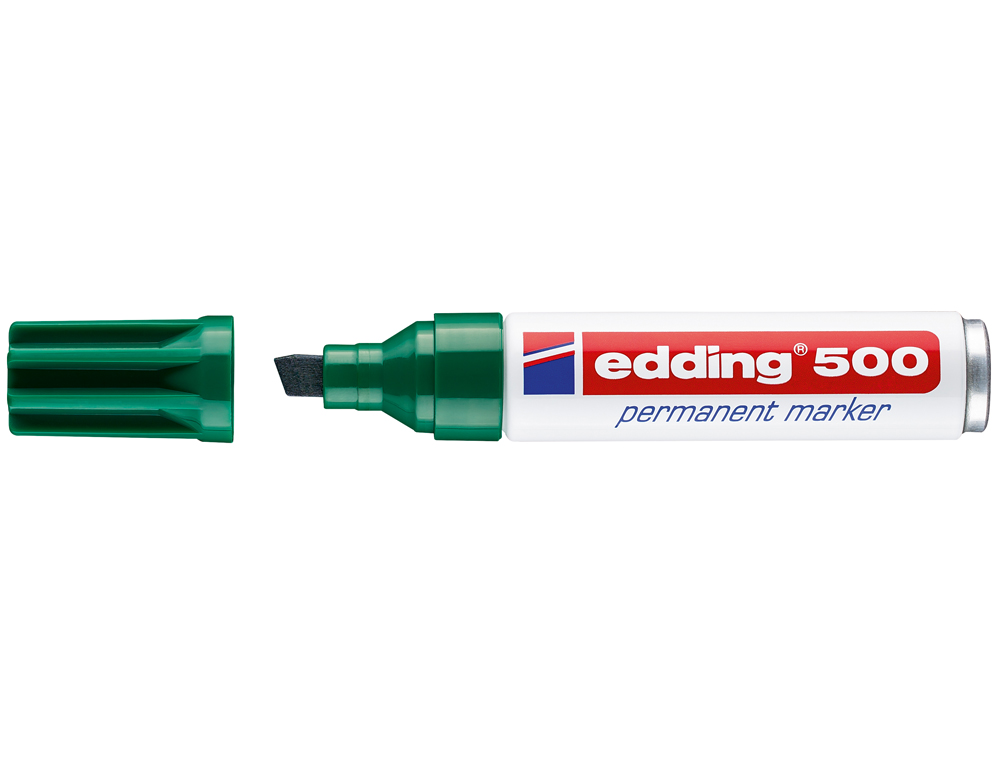 MARCADOR EDDING MARCADOR PERMANENTE 500 VERDE -PONTA BISELADA 7 MM