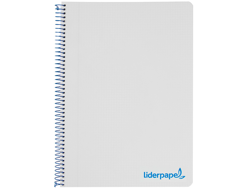 CADERNO ESPIRAL LIDERPAPEL DIN A5 WONDER CAPA PLASTICO 120 F 90 GR QUADRICULA 5MM 5 BANDAS DE CORES 6 FUROS TURQUESA