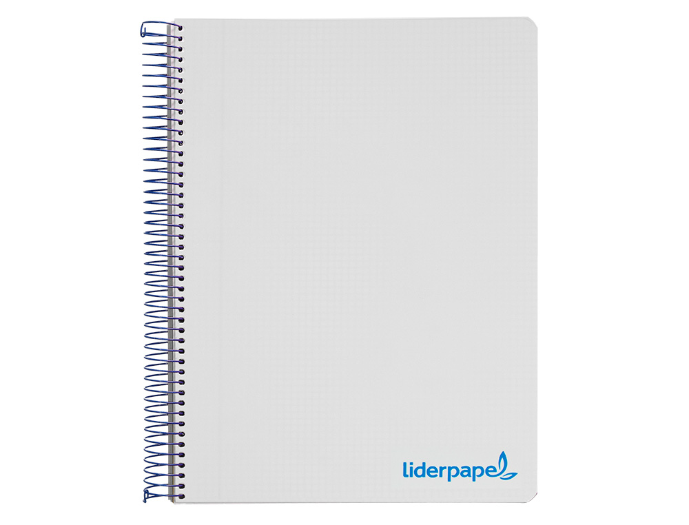 CADERNO ESPIRAL LIDERPAPEL DIN A5 WONDER CAPA PLASTICO 120 F 90 GR QUADRICULA 5MM 5 BANDAS DE CORES 6 FUROS TURQUESA