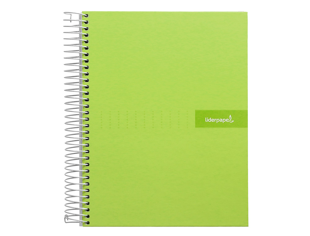 CADERNO ESPIRAL LIDERPAPEL CRAFTY MICRO DIN A5 CAPA FORRADA 120 F 90 GR QUADRICULA 5MM 5 BANDAS DE CORES 6 FUROS COR VER