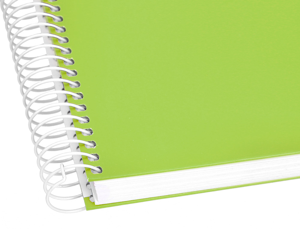 CADERNO ESPIRAL LIDERPAPEL CRAFTY MICRO DIN A5 CAPA FORRADA 120 F 90 GR QUADRICULA 5MM 5 BANDAS DE CORES 6 FUROS COR VER