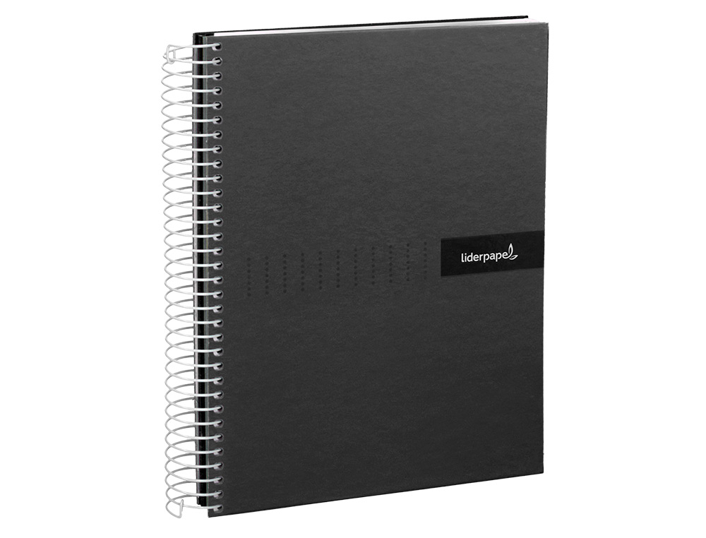 CADERNO ESPIRAL LIDERPAPEL CRAFTY MICRO DIN A5 CAPA FORRADA 120 F 90 GR QUADRICULA 5MM 5 BANDAS DE CORES 6 FUROS COR PRE