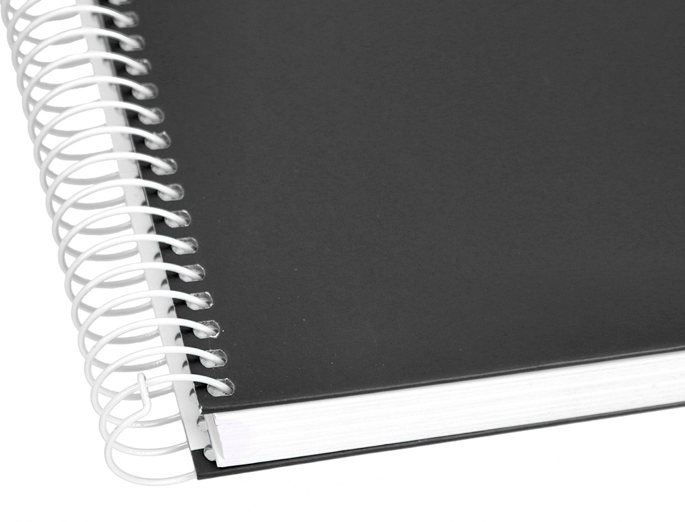 CADERNO ESPIRAL LIDERPAPEL CRAFTY MICRO DIN A5 CAPA FORRADA 120 F 90 GR QUADRICULA 5MM 5 BANDAS DE CORES 6 FUROS COR PRE