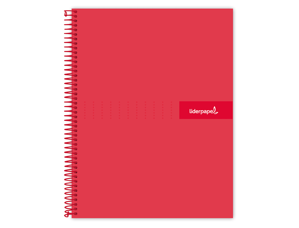CADERNO ESPIRAL LIDERPAPEL CRAFTY MICRO DIN A4 CAPA FORRADA 120 F 90 GR QUADRICULA 5 MM 5 BANDAS DE CORES 4 CORES COR VE
