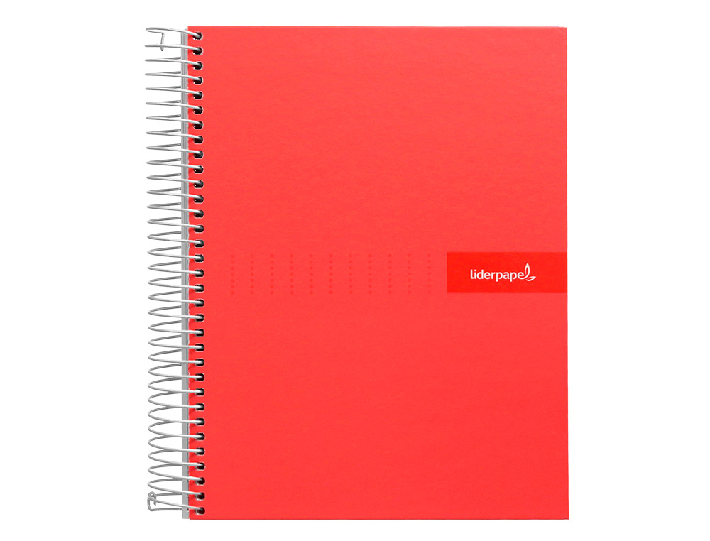 CADERNO ESPIRAL LIDERPAPEL CRAFTY MICRO DIN A4 CAPA FORRADA 120 F 90 GR QUADRICULA 5 MM 5 BANDAS DE CORES 4 CORES COR VE