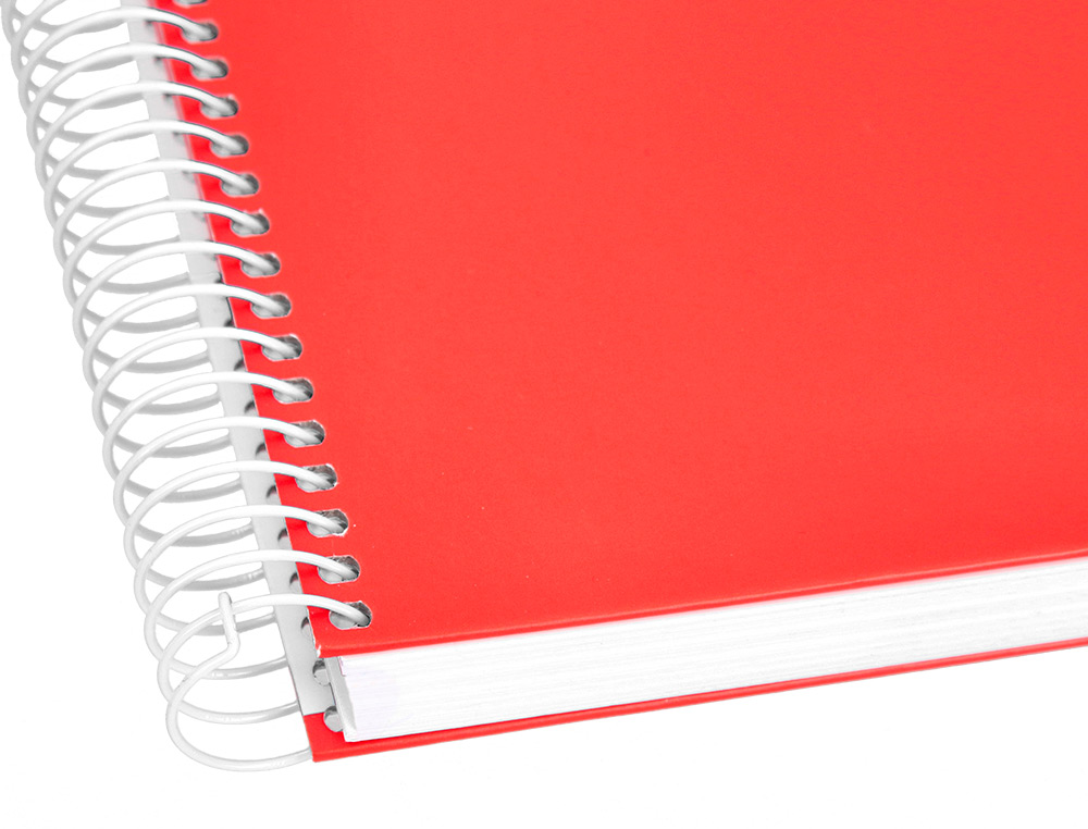 CADERNO ESPIRAL LIDERPAPEL CRAFTY MICRO DIN A4 CAPA FORRADA 120 F 90 GR QUADRICULA 5 MM 5 BANDAS DE CORES 4 CORES COR VE