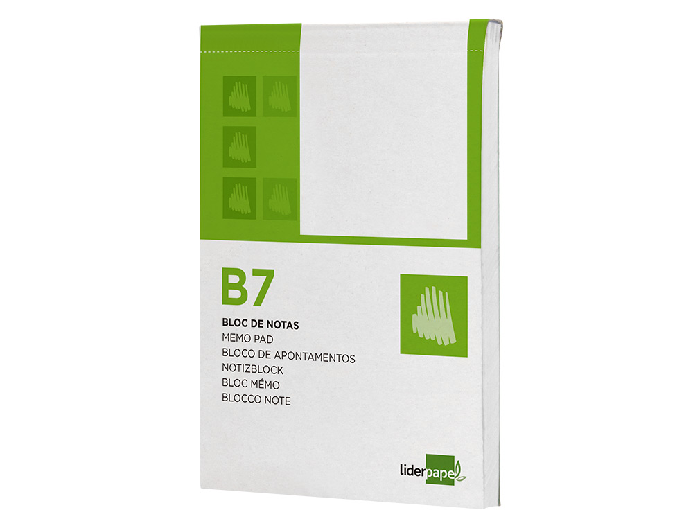 BLOCO DE APONTAMENTOS LIDERPAPEL DIN B7 80 F LISO