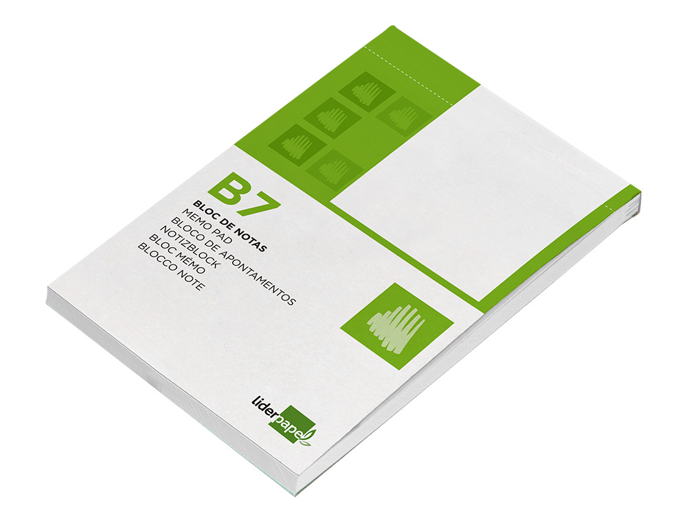 BLOCO DE APONTAMENTOS LIDERPAPEL DIN B7 80 F LISO