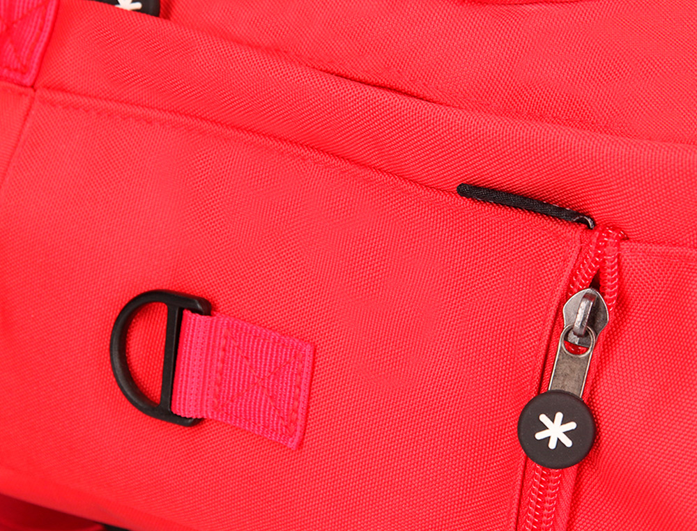 MOCHILA 2 ASAS E BOLSOS EXTERIORES VERMELHO 300X115X390 MM