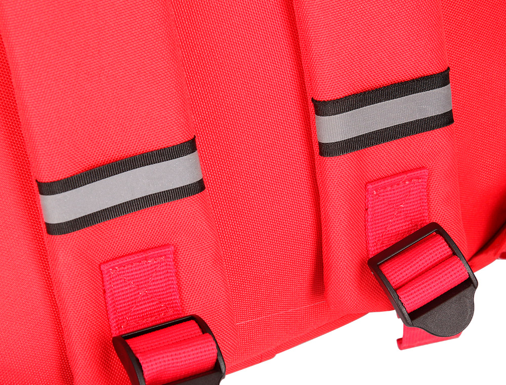 MOCHILA 2 ASAS E BOLSOS EXTERIORES VERMELHO 300X115X390 MM