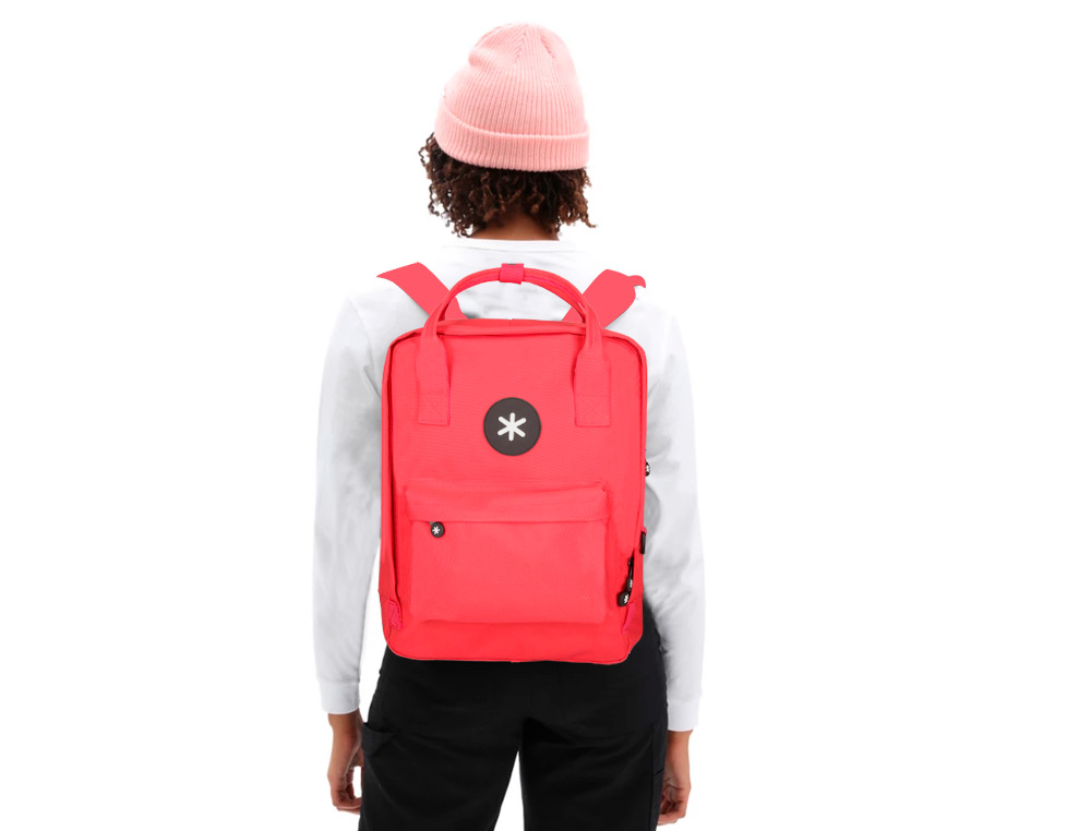 MOCHILA 2 ASAS E BOLSOS EXTERIORES VERMELHO 300X115X390 MM
