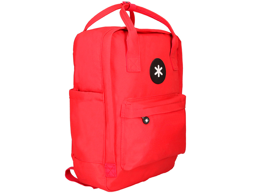 MOCHILA 2 ASAS E BOLSOS EXTERIORES VERMELHO 300X115X390 MM