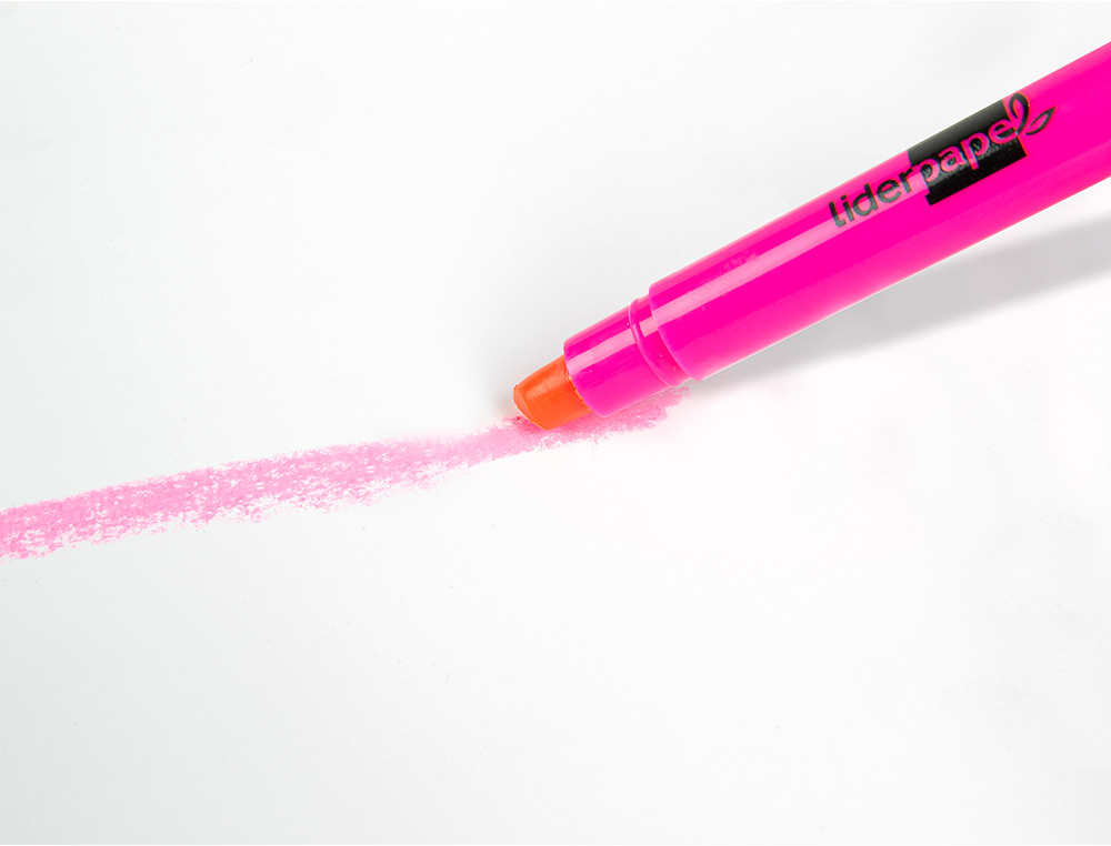 MARCADOR DE CERA GEL LIDERPAPEL FLUORESCENTE ESTOJO 6 CORES SORTIDAS