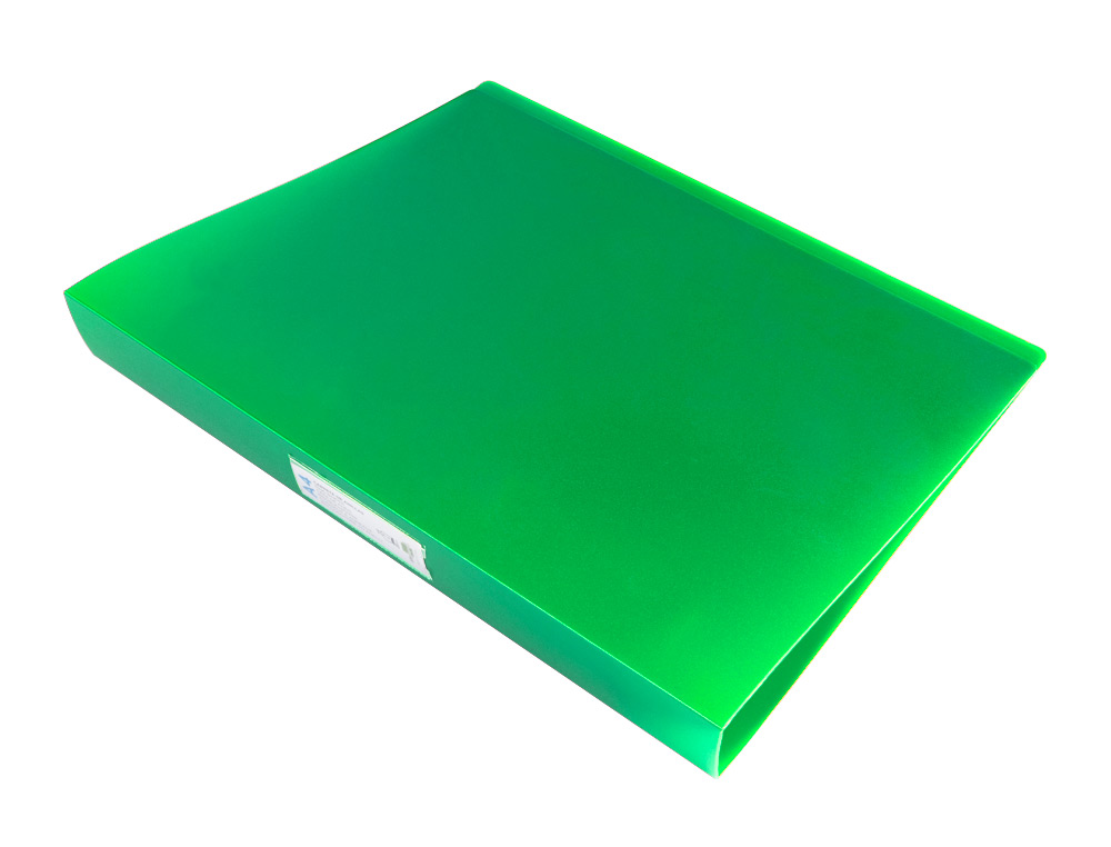 PASTA LIDERPAPEL POLIPROPILENO DIN A4 4 ANEIS 25 MM MISTOS VERDE MAÇA OPACO