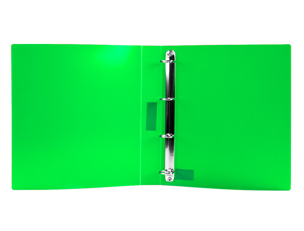 PASTA LIDERPAPEL POLIPROPILENO DIN A4 4 ANEIS 25 MM MISTOS VERDE MAÇA OPACO