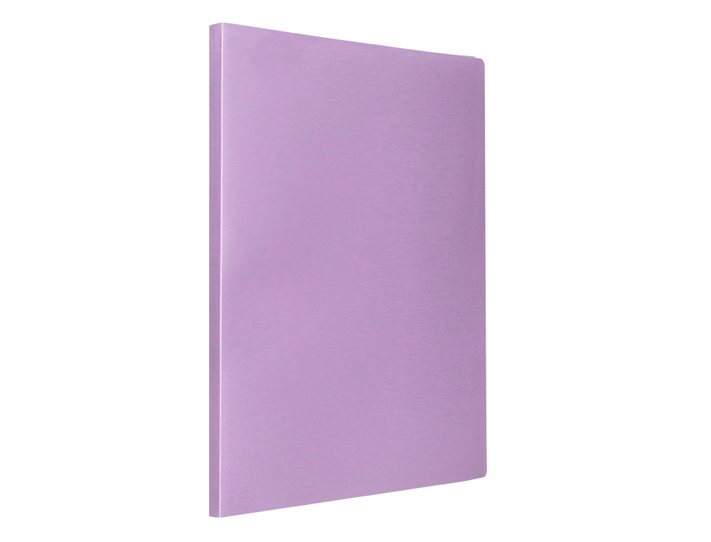 CAPA CATALOGO LIDERPAPEL 20 BOLSAS POLIPROPILENO DIN A4 LAVANDA OPACO