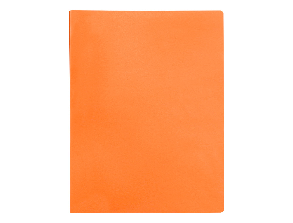 CAPA CATALOGO LIDERPAPEL 40 BOLSAS POLIPROPILENO DIN A4 LARANJA FLUOR OPACO