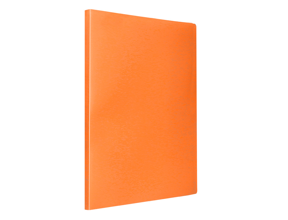 CAPA CATALOGO LIDERPAPEL 40 BOLSAS POLIPROPILENO DIN A4 LARANJA FLUOR OPACO