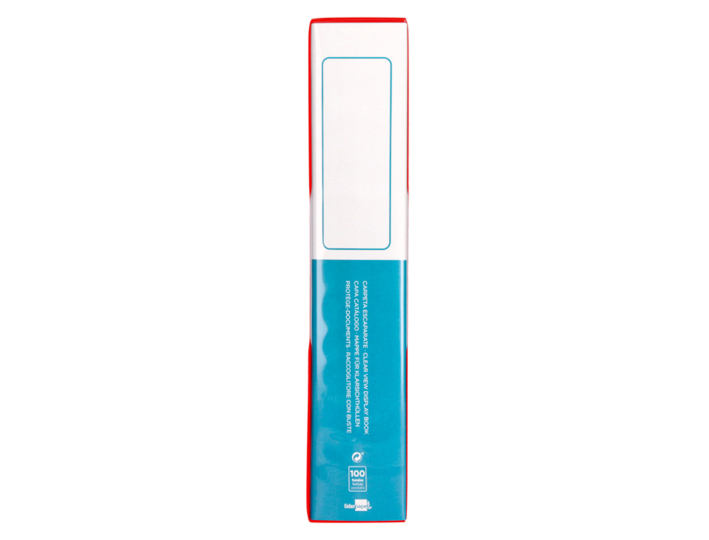 CAPA CATALOGO LIDERPAPEL 100 BOLSAS DIN A4 VERMELHO TRANSLUCIDO COM CAIXA