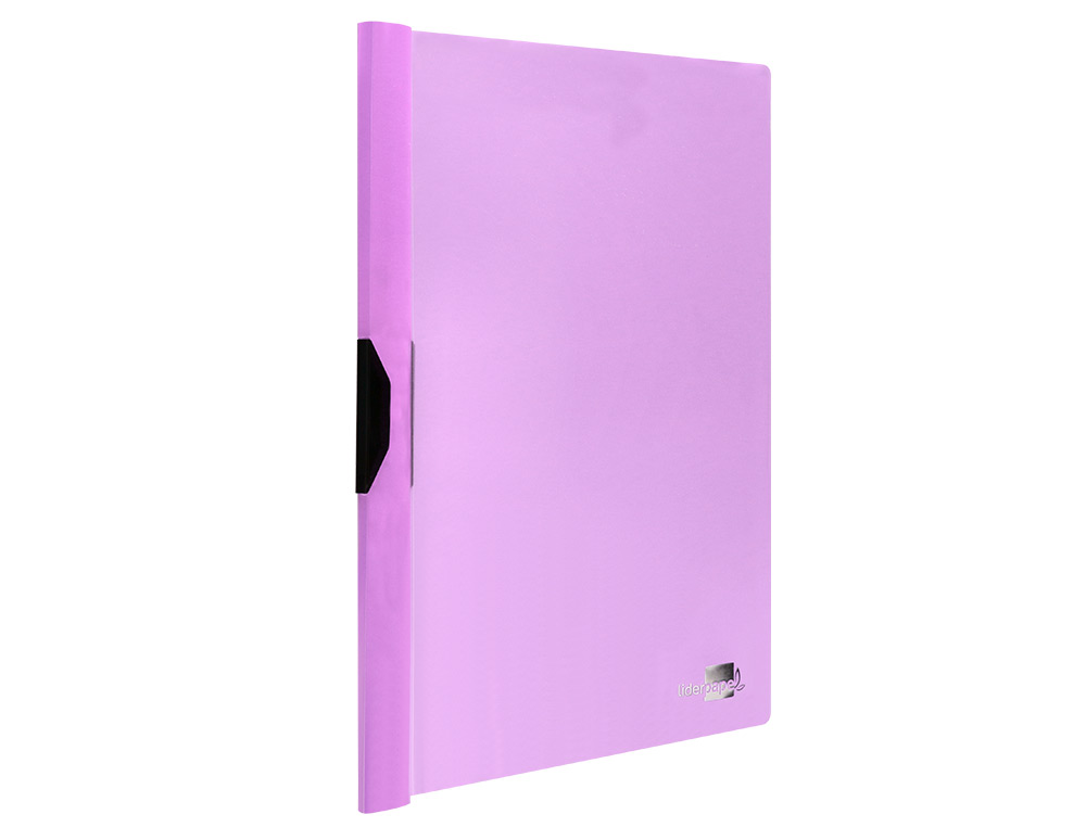 BOLSA DOSSIER LIDERPAPEL COM CLIP LATERAL DIN A4 LAVANDA OPACO 30 FOLHAS