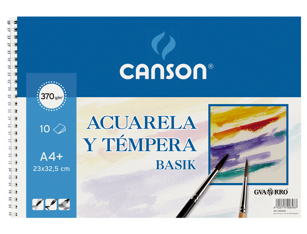 BLOCO DE DESENHO AGUARELA ESPIRAL 325X460MM 10 FOLHAS