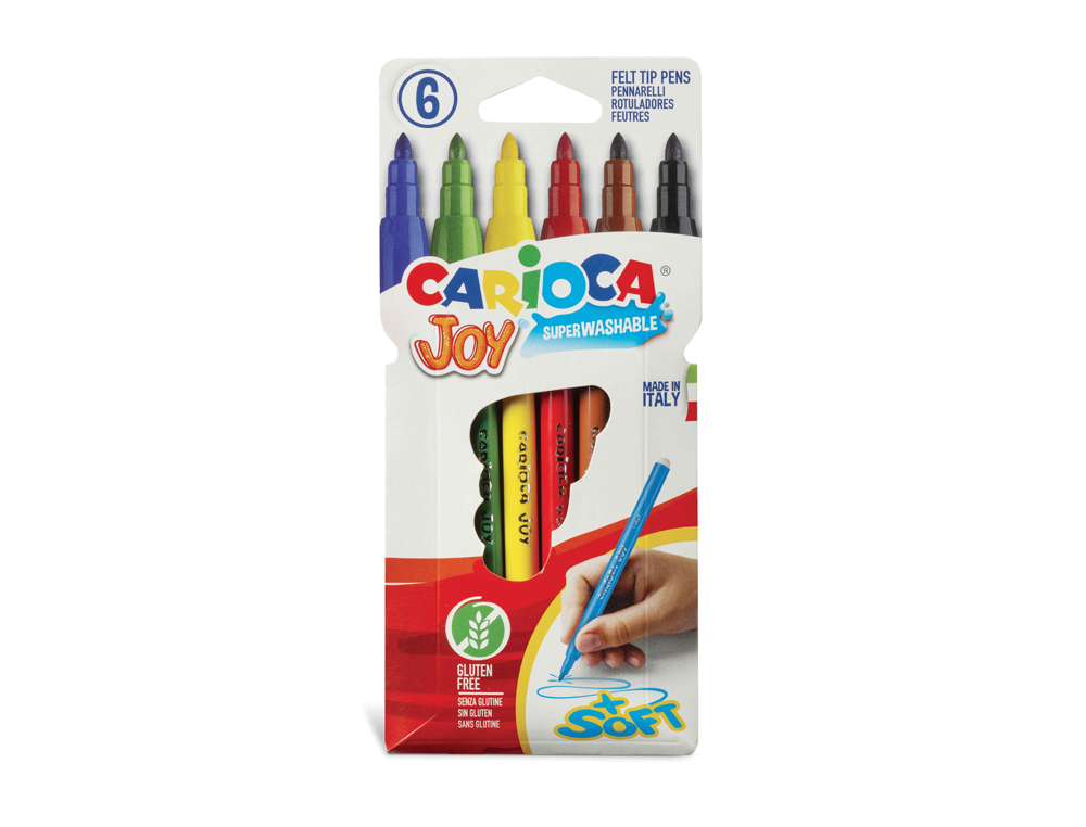 MARCADOR CARIOCA JOY CAIXA DE 6 CORES