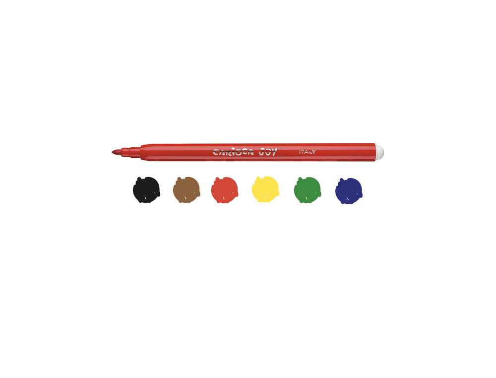 MARCADOR CARIOCA JOY CAIXA DE 6 CORES